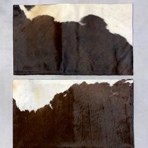 2- New 20” x 12” Handmade Real Cowhide Leather Pillow/Cushion Covers Hair On